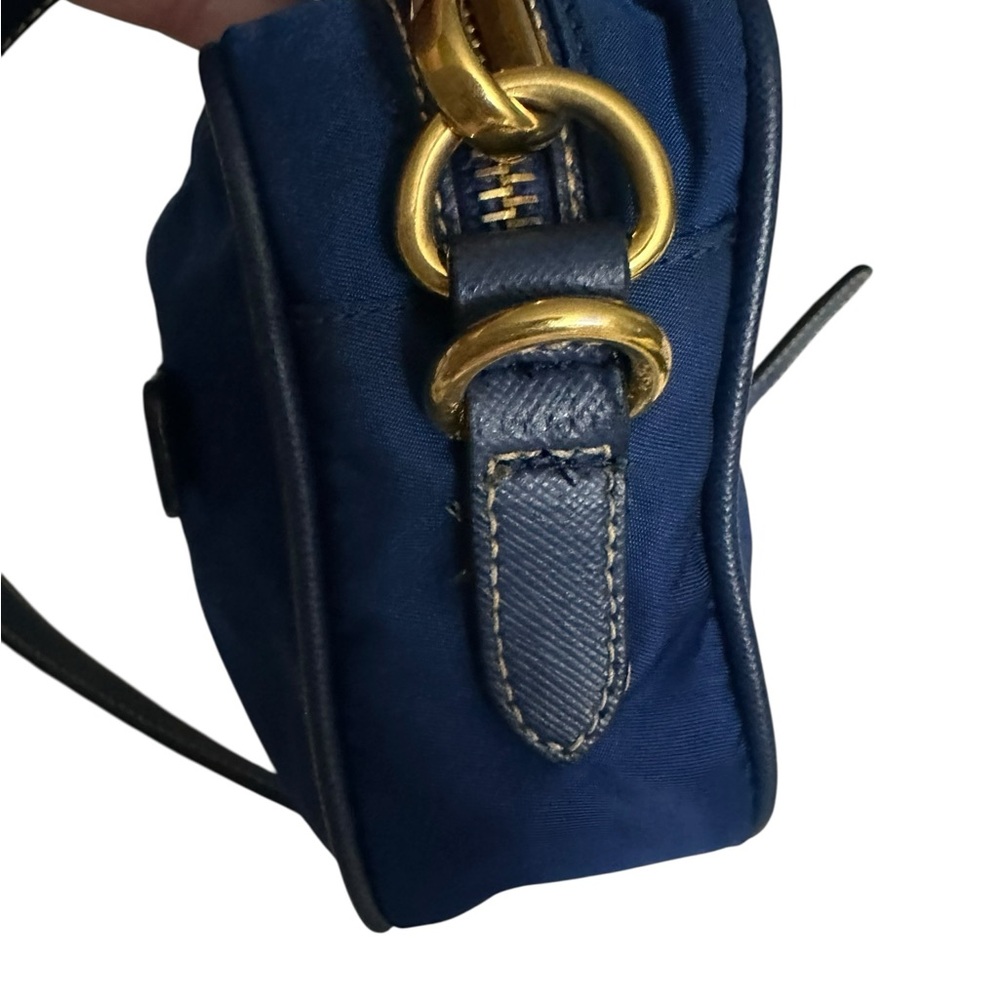 Prada Front Pocket Camera Bag Tessuto Small Dark Blue Authentic GUC - Picture 4 of 15